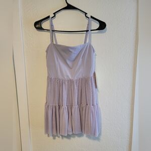 Blogilates Ballerina Active Dress Shorts Mesh Skirt Purple Xsmall